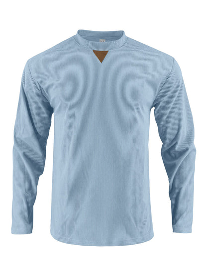 Herren Sportshirt Langarm mit Strukturdesign Modern
