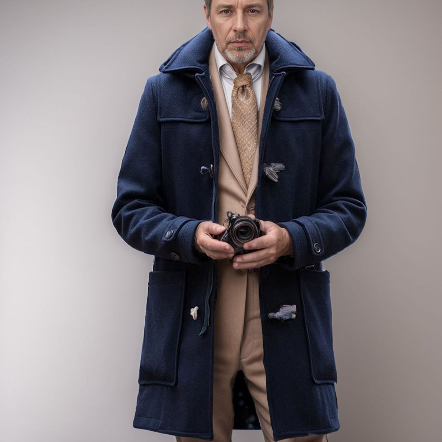 Herren Dufflecoat Eleganter Mantel Hochwertig Traditionell - BerlinGlamour