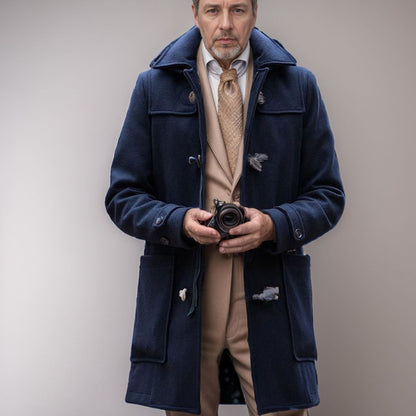 Herren Dufflecoat Eleganter Mantel Hochwertig Traditionell - BerlinGlamour