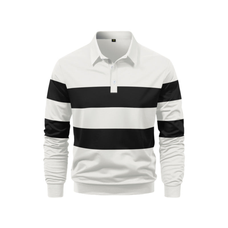Herren Polo-Shirt Sportlich Streifen-Design Modern