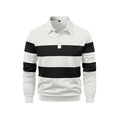 Herren Polo-Shirt Sportlich Streifen-Design Modern