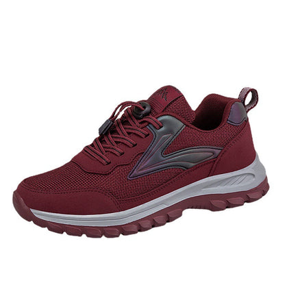 Damen Sport-Sneaker Atmungsaktiv Rutschfest Laufschuhe Schwarz