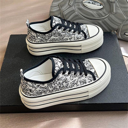 Damen Plateausneaker Höhe Hochzeitsschuhe mit Gummisohle Stabil