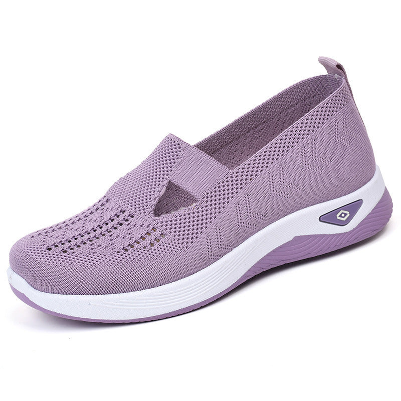 Damen Sneaker Bequem Luftdurchlässig Strickdesign