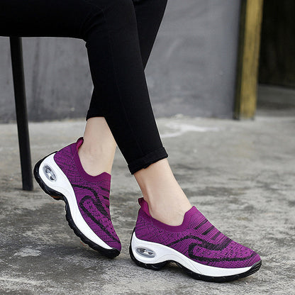 Damen Sneaker Bequem Mesh Laufsohle Luftpolster