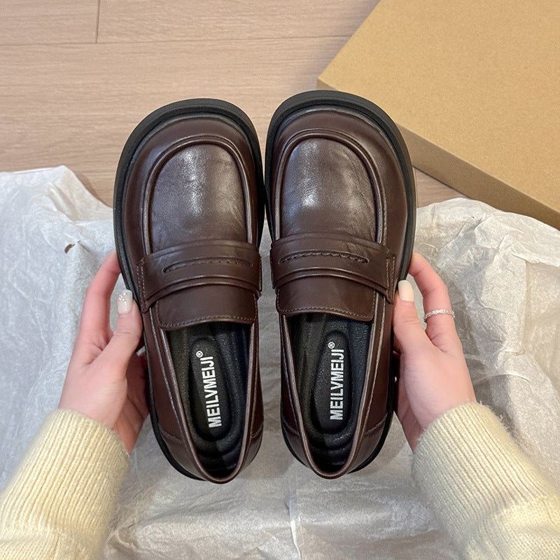 Damen Loafers Lederschuhe Elegant Komfortabel
