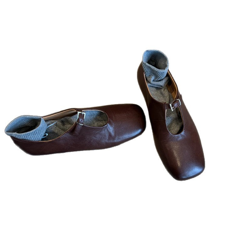 Damen Mokassins Elegante Schuhe mit Riemen Bequem