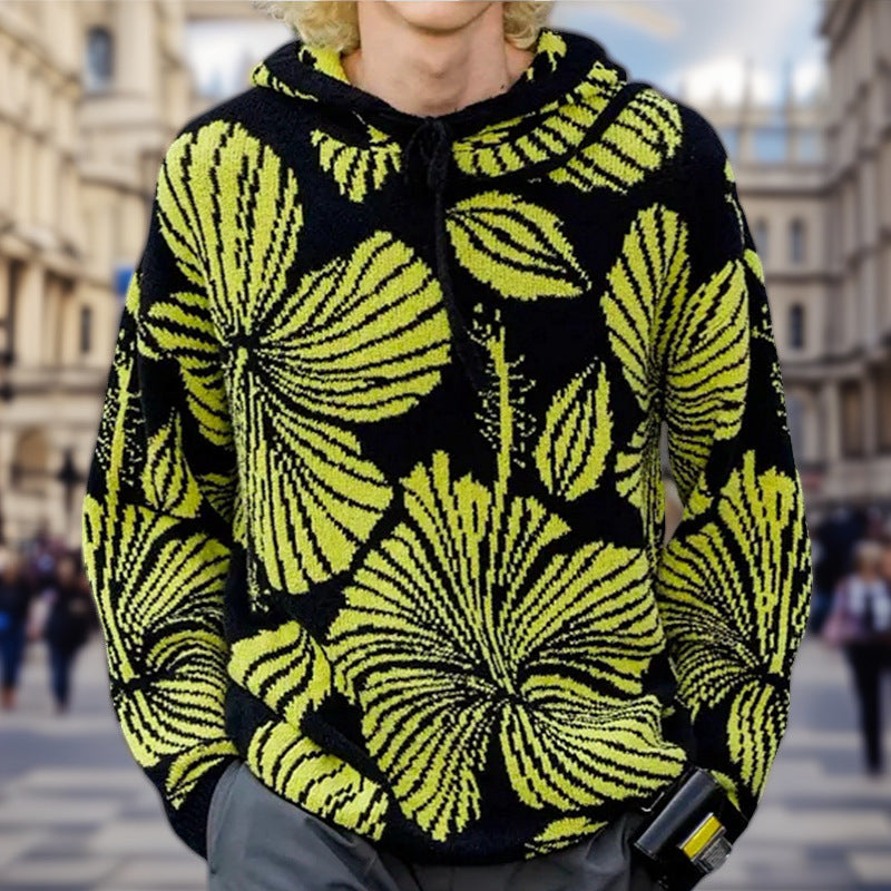 Ein perfekter Titel wäre: Unisex Kapuzenpullover mit floralem Design