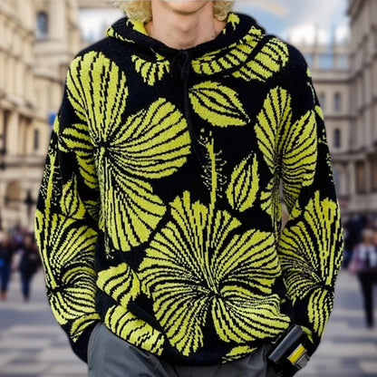 Ein perfekter Titel wäre: Unisex Kapuzenpullover mit floralem Design