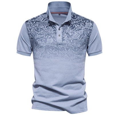 Herren Poloshirt Kurzarm Modern Floral Style
