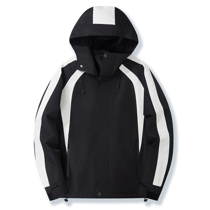 Herren Funktionsjacke Wetterfest Atmosphärenaktiv mit verstellbarem Kragen