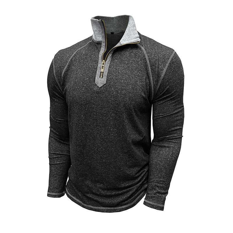 Herren Funktionsshirt Atmungsaktiv mit Reißverschluss