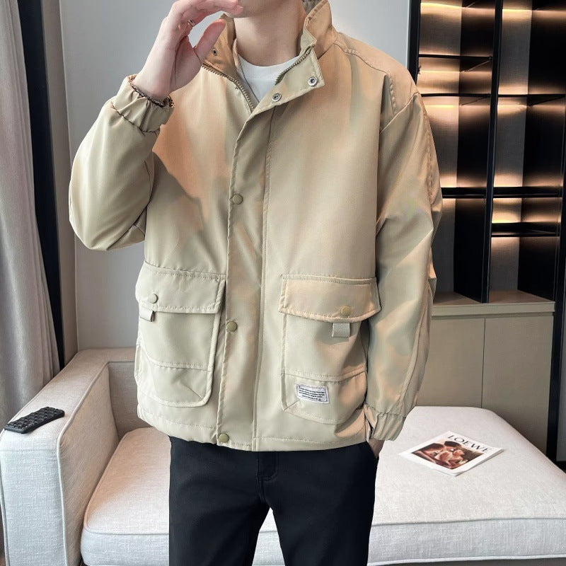 Militärjacke Unisex Modern mit hohem Kragen Trendy