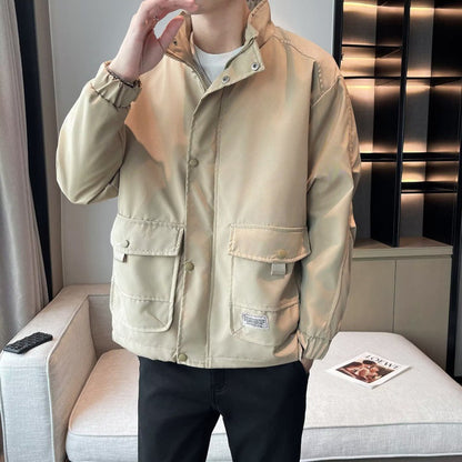 Militärjacke Unisex Modern mit hohem Kragen Trendy