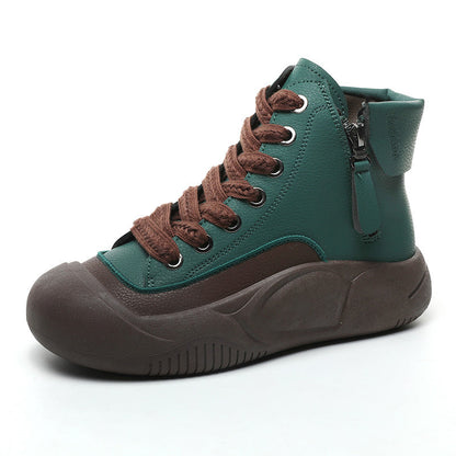 Damen Sneaker Hochformatig mit Reißverschluss Robust