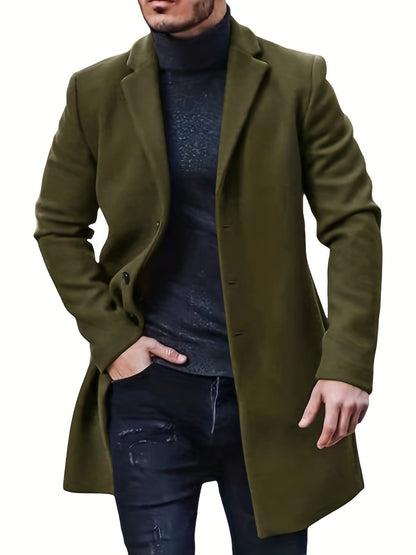 Herren Wollmantel Einfach Elegant