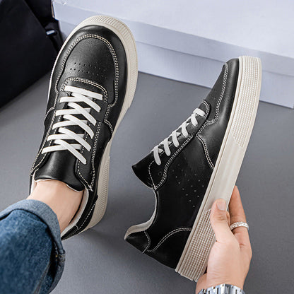 Damen Sneaker Sportlich Bequem Leder Rutschfest