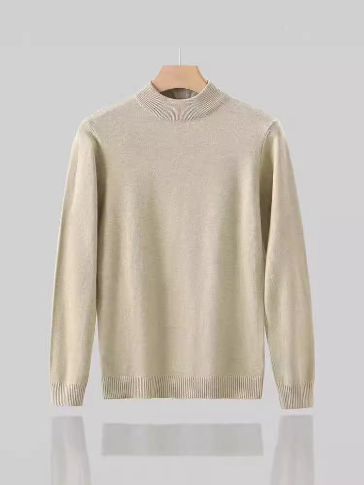 Herren Pullover Rollkragen Baumwolle Hochwertig Elegant
