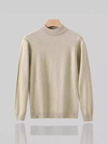 Herren Pullover Rollkragen Baumwolle Hochwertig Elegant