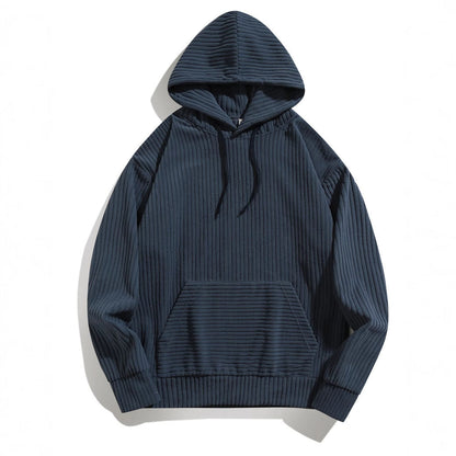 Herren Kapuzenpullover Struktur Ripp-Taschen Modern