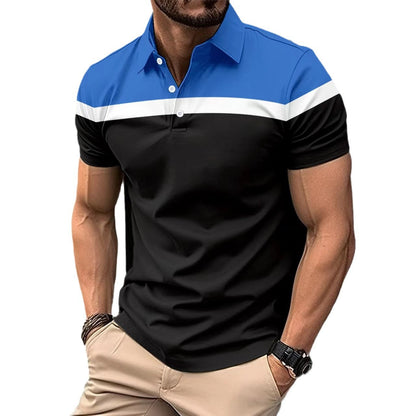 Herren Kurzarmhemd Sportlich Modern Farbblock Design