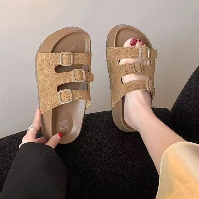 Damen Clogs Bequem Verstellbar Schnalle Mode Schuhe
