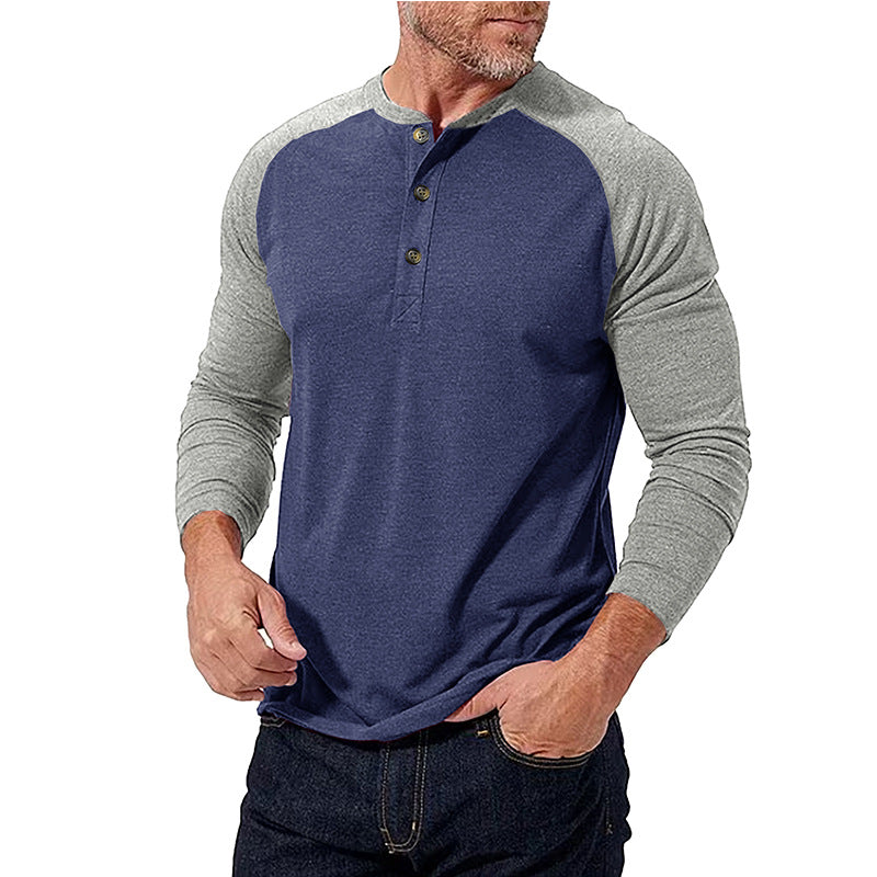 Herren Baseballshirt Sportlich Grau Berlin