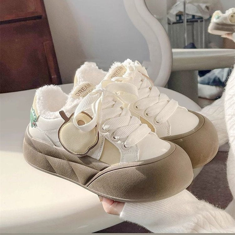 Damen Sneaker Weich mit Schnalle Sportlich Schwarz