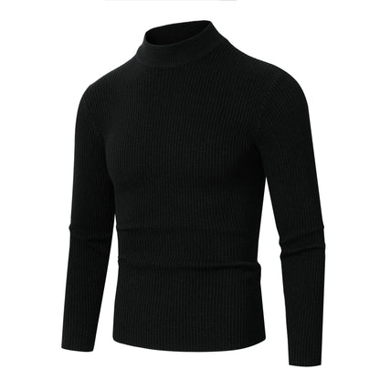Herren Rollkragenpullover Gerippt Modern Elegant