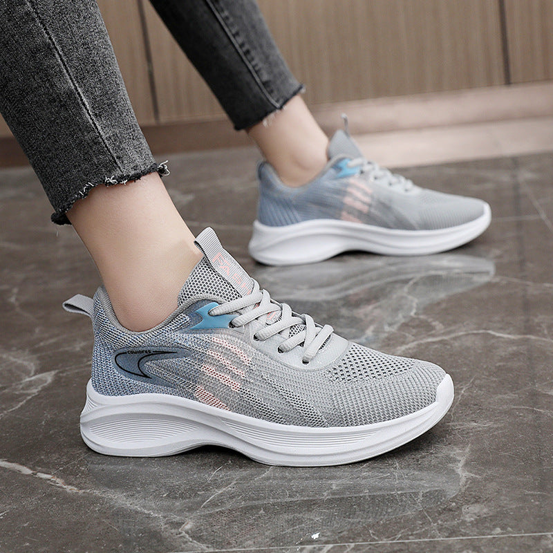 Damen Sneaker Atmungsaktiv Mit Dämpfung Schwarz