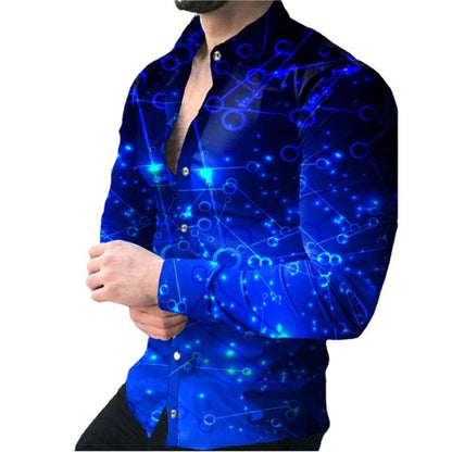 Herren Hemd Langarm Modern Techno-Style - BerlinGlamour