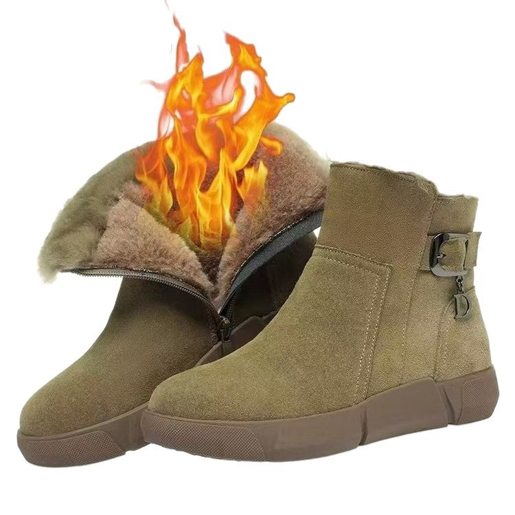 Damen Winterboots Flauschig Kunstfell Warm Damenschuhe
