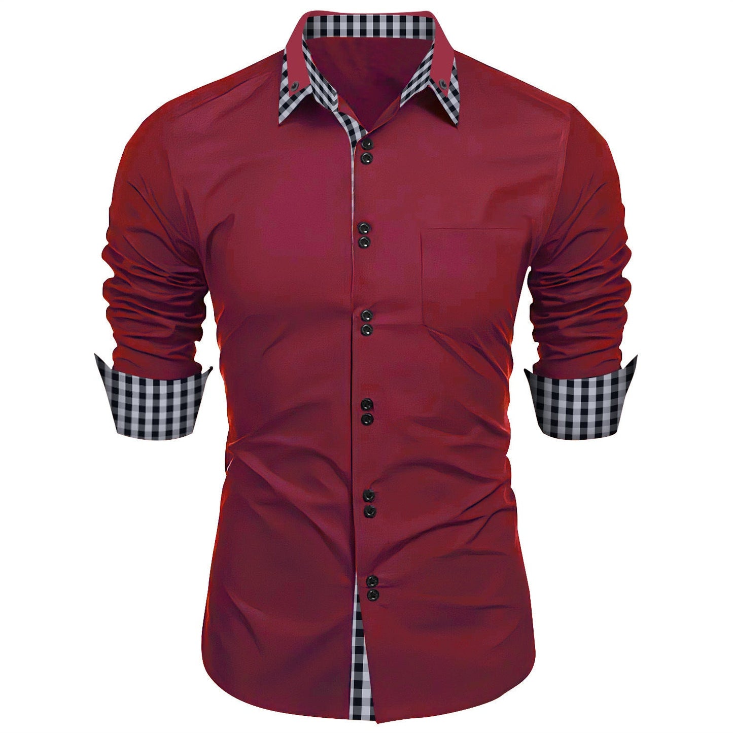 Herren Slim Fit Hemd kariert Elegant Berlin Style