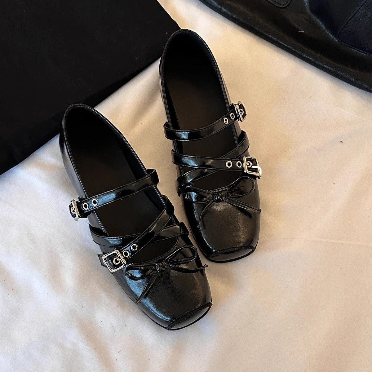 Damen Ballerinas Schleifen Detail Modern Frauen Schuhe - BerlinGlamour