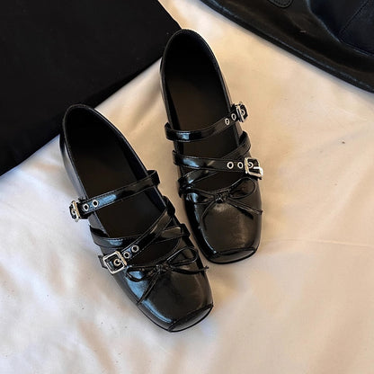 Damen Ballerinas Schleifen Detail Modern Frauen Schuhe - BerlinGlamour