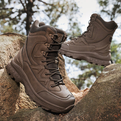 Herren Stiefel Robust Knöchelschutz Hochwertig Schwarz
