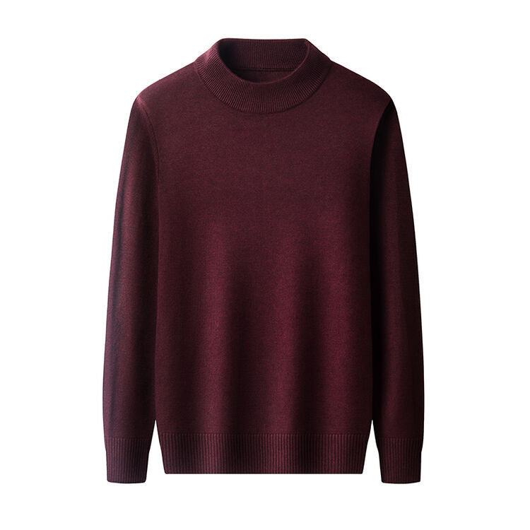 Herren Pullover Eleganter Rollkragen Schwarzer Style