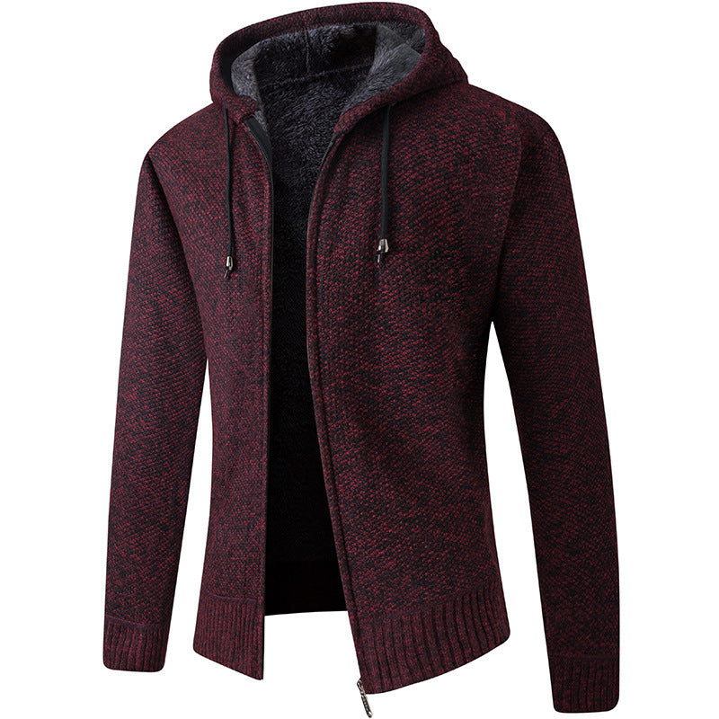 Herren Strickjacke mit Kapuze Warm Gemütlich
