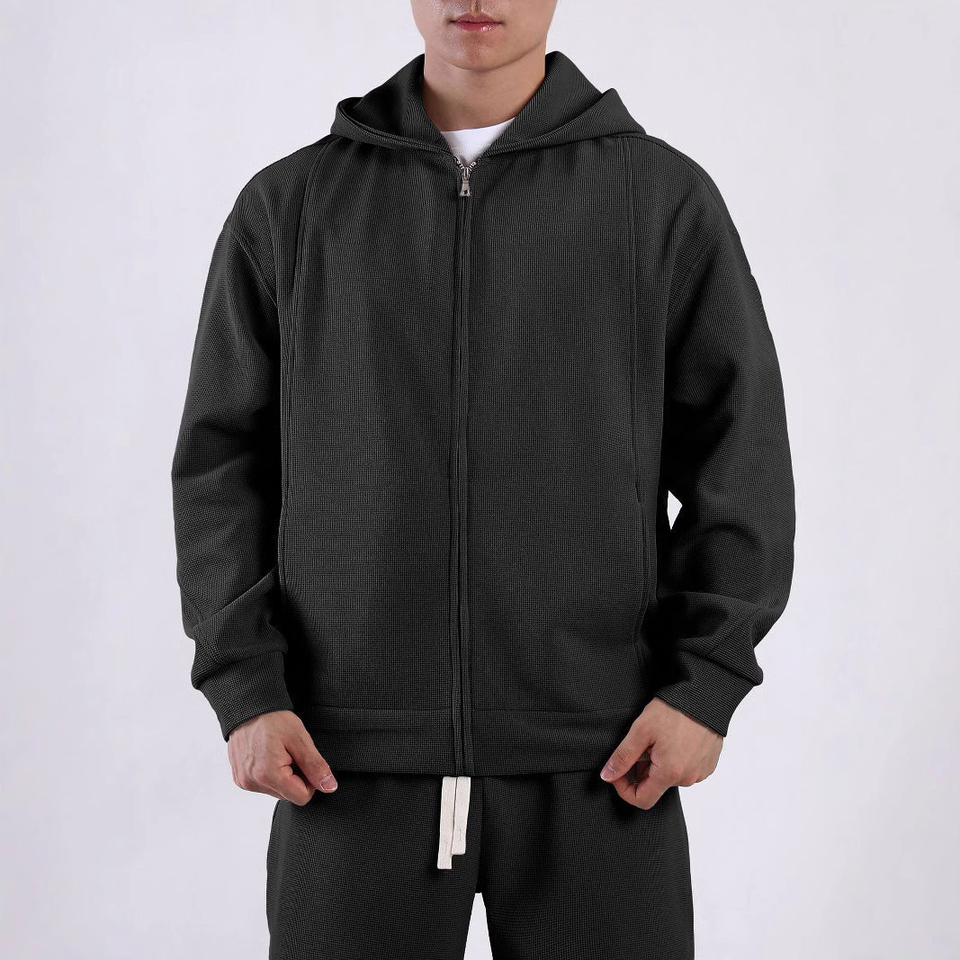 Herren Freizeitjacke Strukturiert Mit Taschen Modern