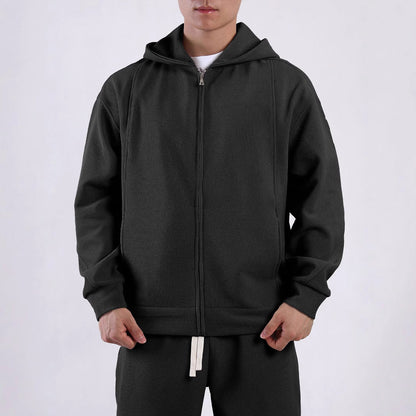 Herren Freizeitjacke Strukturiert Mit Taschen Modern
