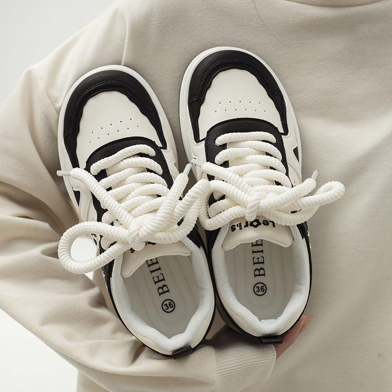 Damen Sneaker Sportlich Tiermotiv Schnürsenkel