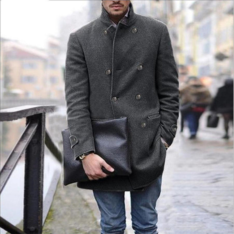 Herren Wintermantel Eleganter Doppelknopf Wärmend