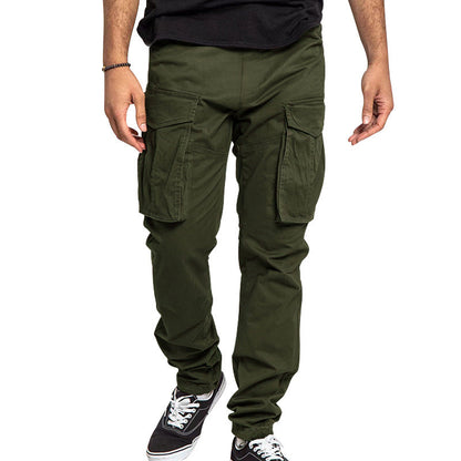 Herren Cargo-Hose Bequem Elastisch Mehrere Taschen