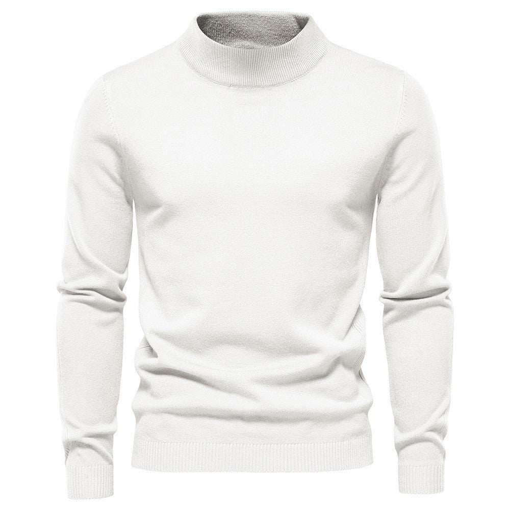 Herren Rollkragenpullover Weich Merinowolle Elegant