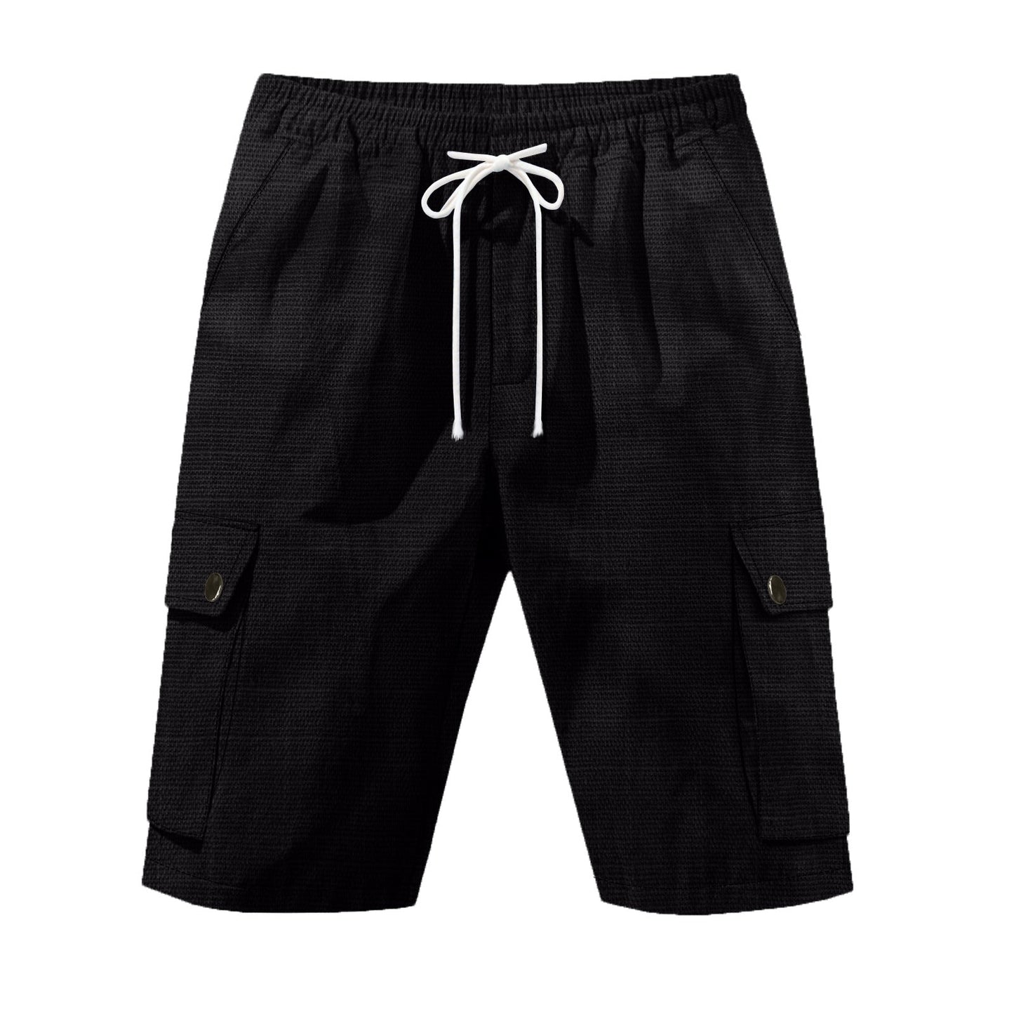 Herren Cargo Shorts Bequem Mit Kordelzug und Seitentaschen