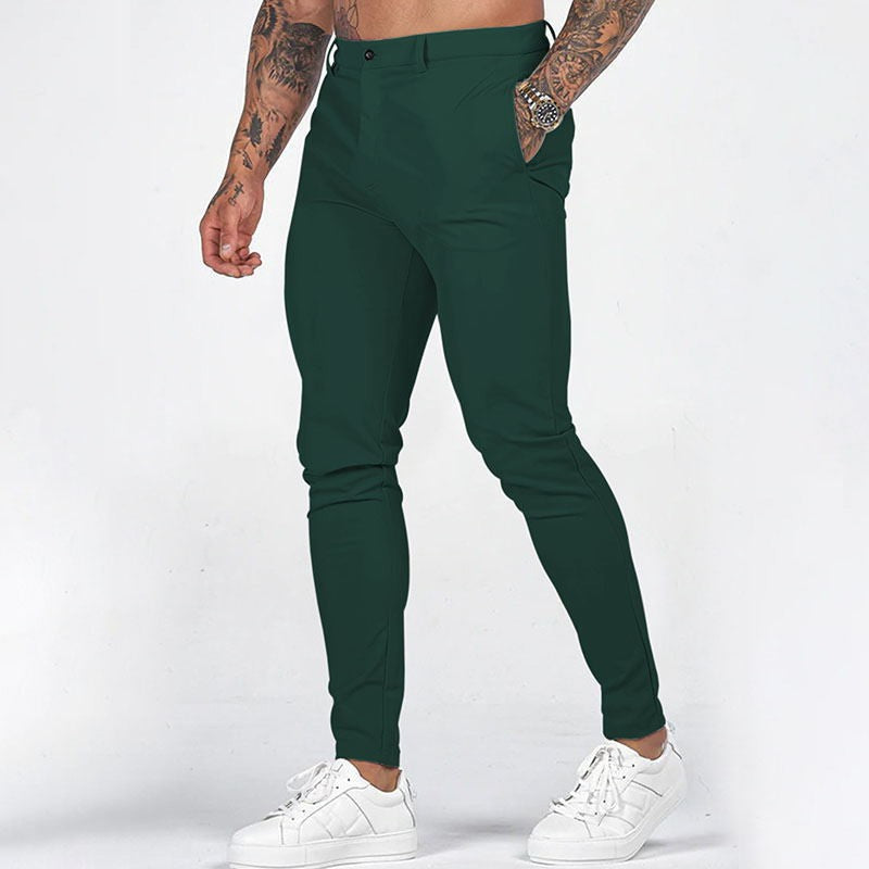 Herren Chino-Hosen Slim Fit Maßgeschneidert Elegant