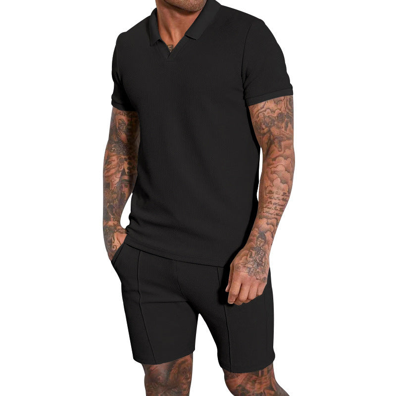 Herren Poloshirt Strukturiert Berlin Style Kurzarm