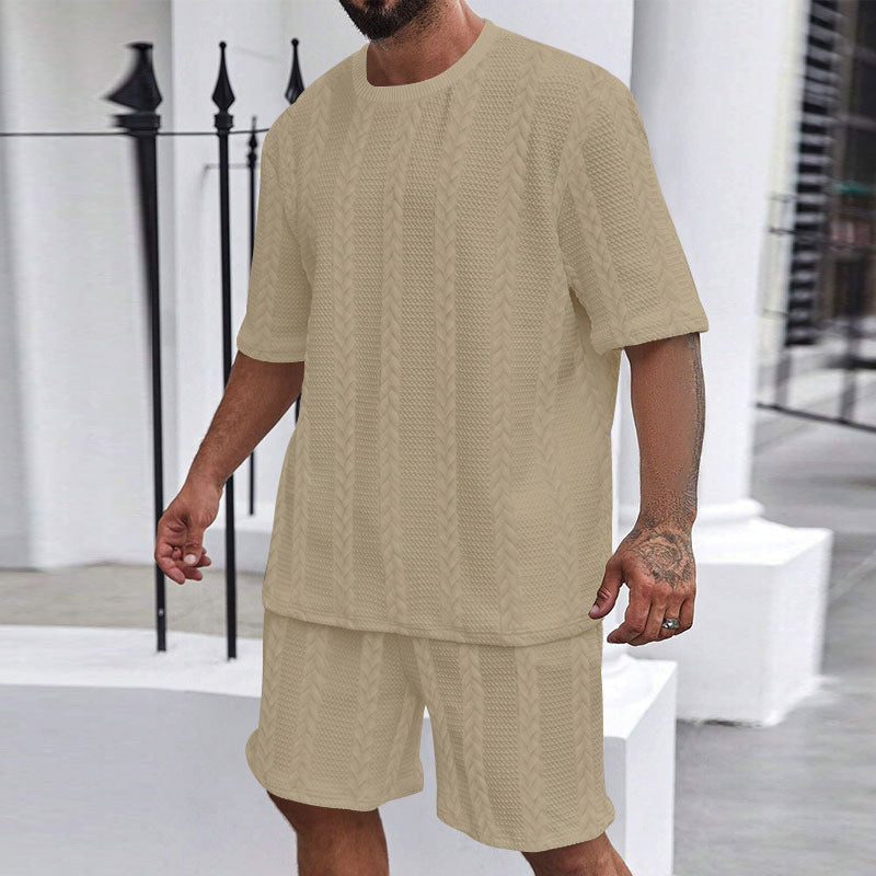 Herren T-Shirt und Shorts Set Sportlich Leicht Sommer - BerlinGlamour