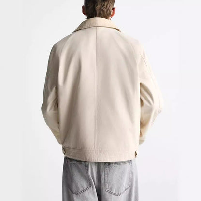 Herren Freizeitjacke Lässig Casual Baumwolle