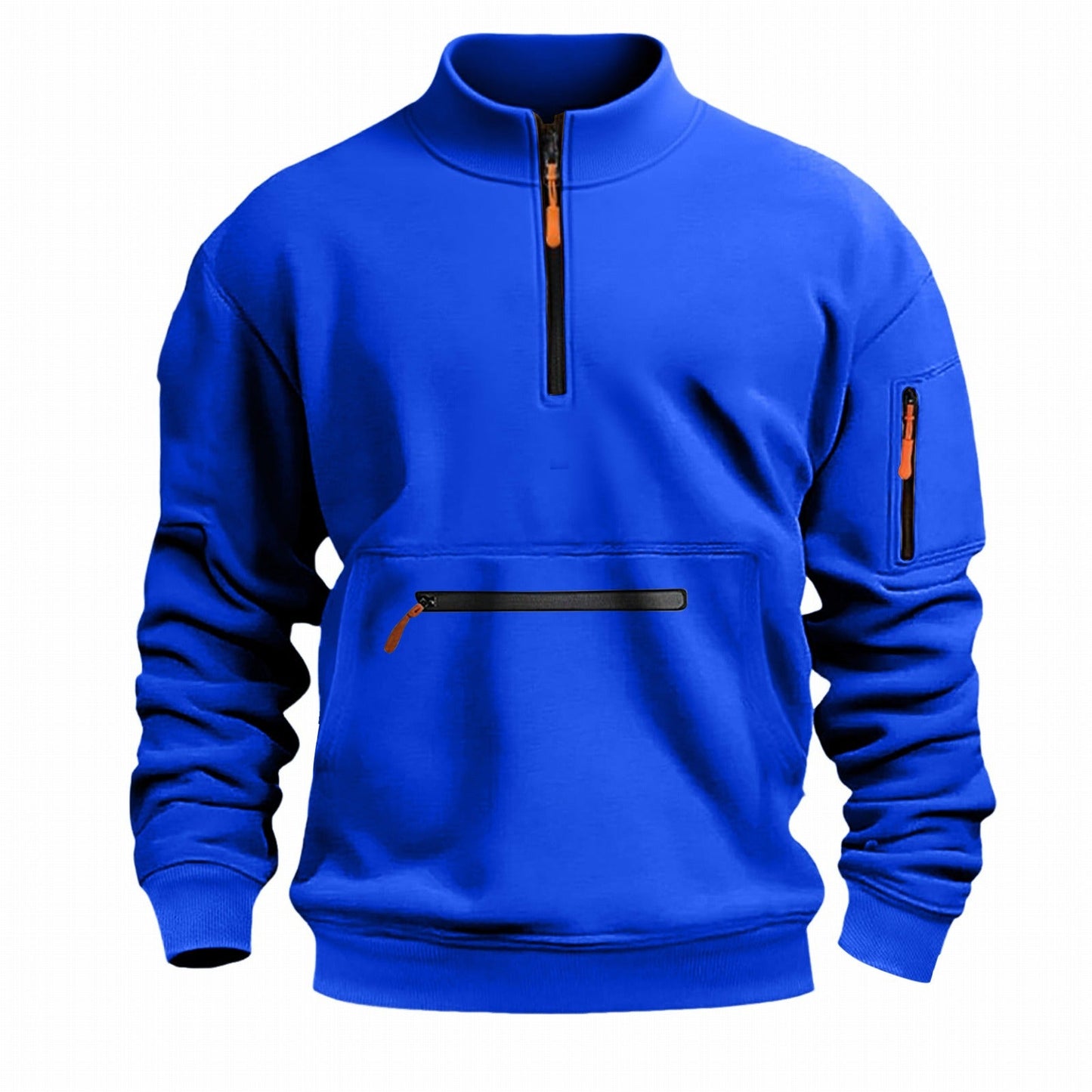 Herren Pullover Funktions mit Reißverschluss und Taschen